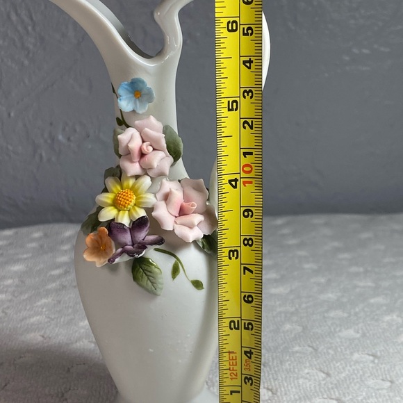 Vintage Kelvin’s Fine China Raised Attached Floral Design Handle Vase/Japan - Picture 14 of 14
